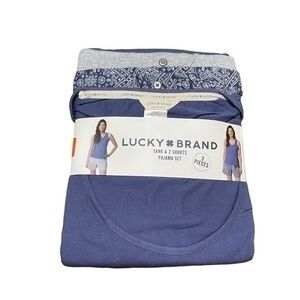 Lucky Brand 3 Piece Pajama Set - Color Blue (Indigo Blue) - Size XXL - NWT